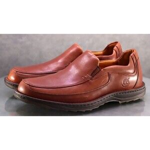 Timberland Smart $130 Men's Casual Comfort Loafer Shoes Size 9.5 Leather Tan EUC